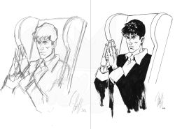 Dylan Dog seduto